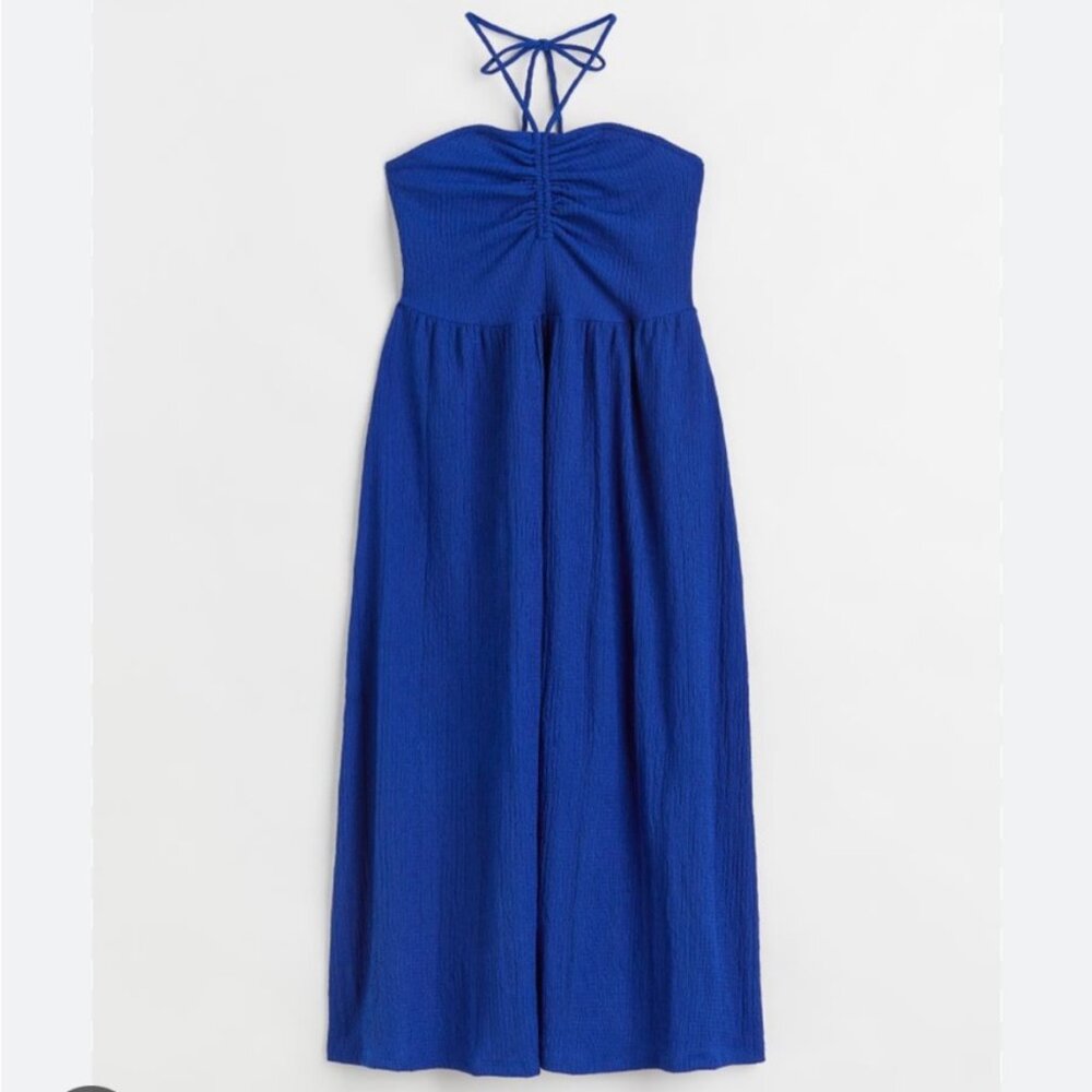 H&M Crinkled Halterneck Dress